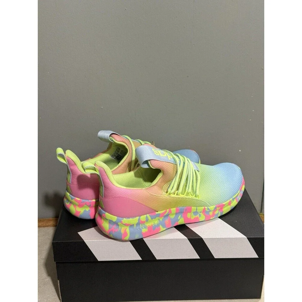 New Adidas Big Kids Girls SZ 7 Lite Racer Adapt 7.0 Running Gym Slip On Shoes - Picture 2 of 15